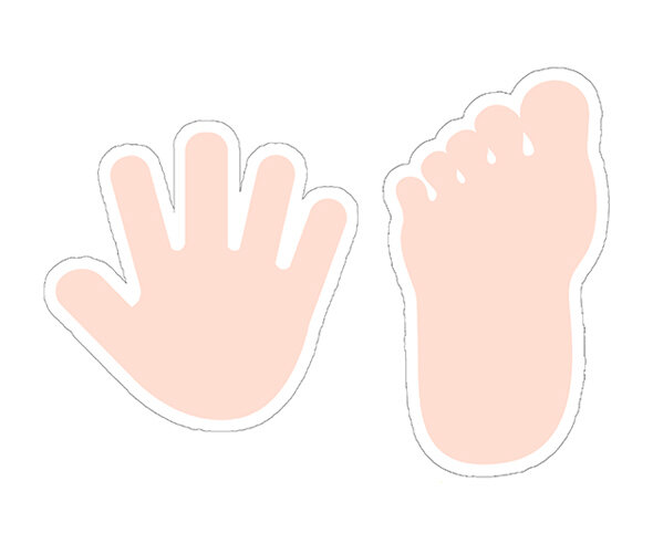 [개별도안] 손바닥 발바닥 놀이 가랜드