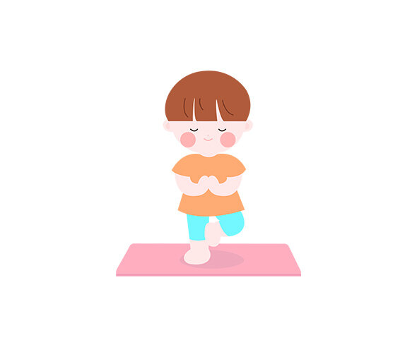 요가하는 아이