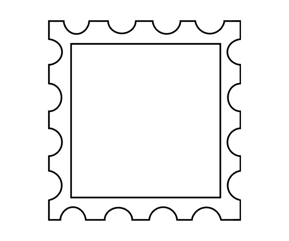 [색칠도안] 우표