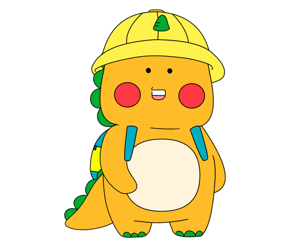 모자 쓴 공룡 캐릭터