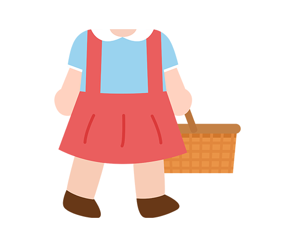 바구니 든 아이 합성이미지