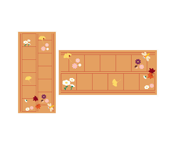 가을에 피는 꽃 원고지 레터링(문구없음)