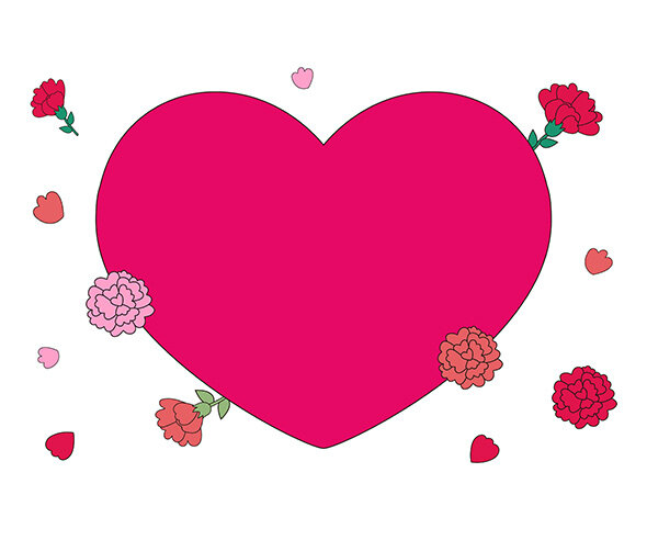 어버이날 하트 배경 (문구없음)