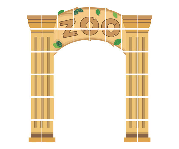 동물원 입구 만들기 (대리석)