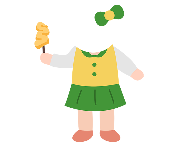 어묵 먹는 아이 합성이미지