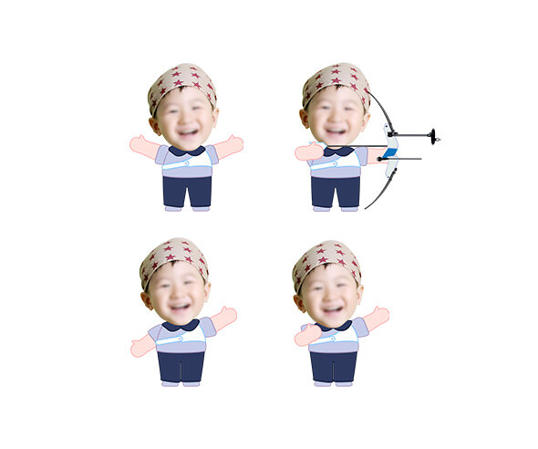 양궁 선수 합성이미지