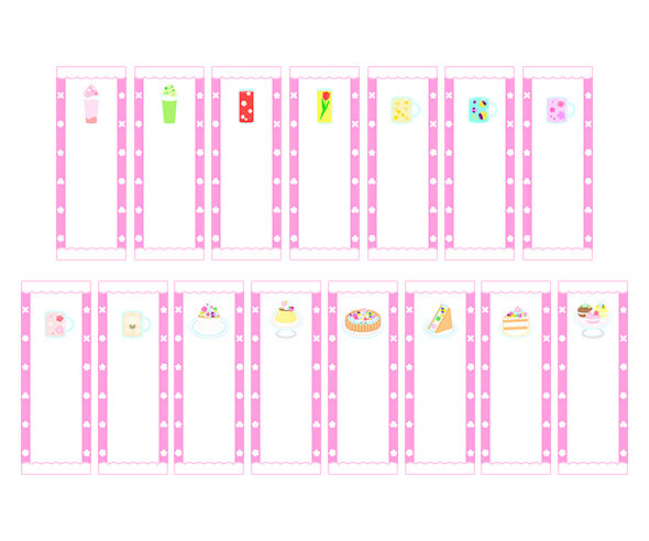 꽃잎 카페 개별 메뉴판(문구없음)