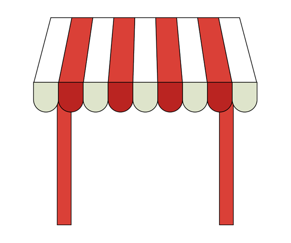 [분할도안] 가게놀이 지붕 만들기