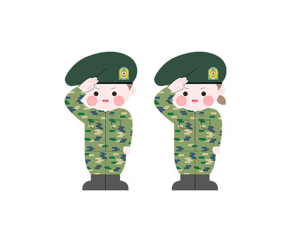 군복입은 아이들