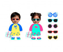 수영복 입은 아이 합성이미지