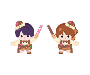 빼빼로 든 아이