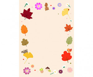 가을 낙엽 테두리