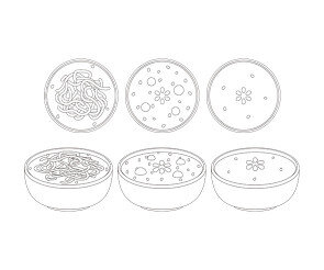 팥죽, 팥칼국수 색칠 모음