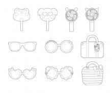 여름 용품 색칠 모음