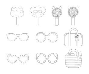 여름 용품 색칠 모음