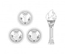 올림픽 메달, 성화대 색칠 모음