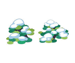 눈 쌓인 소나무