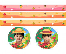 과수원 농부 합성 띠지 라벨