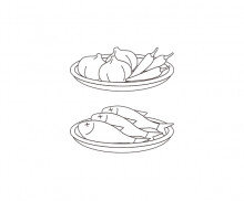 요리 재료 색칠 모음