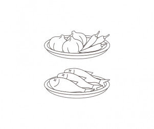 요리 재료 색칠 모음