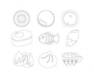 겨울 간식 색칠 모음