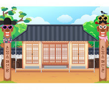 촌캉스 패션쇼 배경