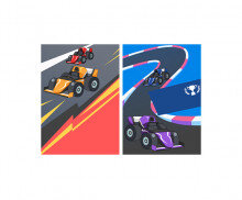 자동차 경주 대회 포스터(문구없음)
