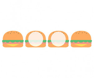 [개별도안] 햄버거 만들기 가랜드