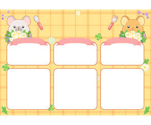 오늘의 식단 (새앙토끼) (문구없음)