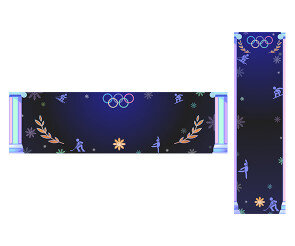 세계 동계 올림픽 가로 세로 배너 (문구없음)