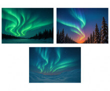 겨울 오로라 배경