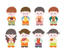 앉아있는 아이 (가을)