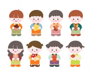 앉아있는 아이 (가을)