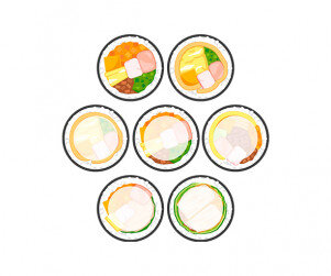 [개별도안] 맛있는 김밥가게 가랜드