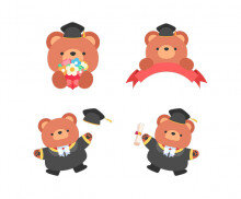 졸업, 수료 곰돌이