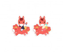 붉은 말 타고 있는 말