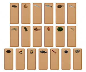 해산물 판매 개별 메뉴판(문구없음)