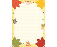 가을 단풍 테두리