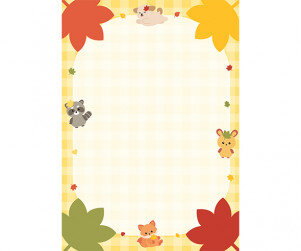 가을 단풍 테두리