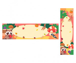 숲속 가을 열매 가게 가로 세로 배너 (문구없음)