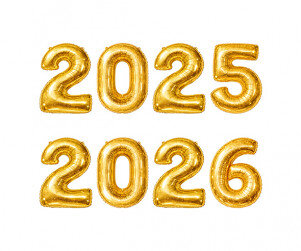 2025, 2026 숫자 풍선