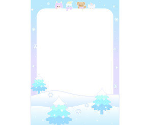 겨울 숲 테두리