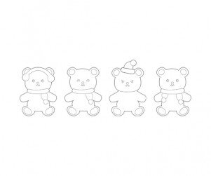 겨울 곰돌이 색칠 모음