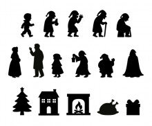 스크루지와 크리스마스 캐럴 그림자 모음