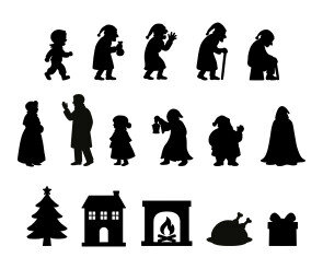 스크루지와 크리스마스 캐럴 그림자 모음