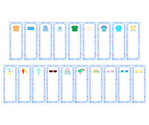 여름 옷 가게 개별 메뉴판(문구없음)