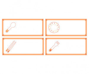 자연물 뷔페 식기류 이름표 (문구없음)