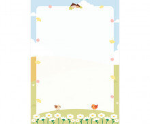 가을 들판 테두리