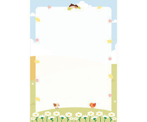 가을 들판 테두리