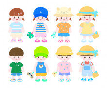 여름 옷 입은 아이